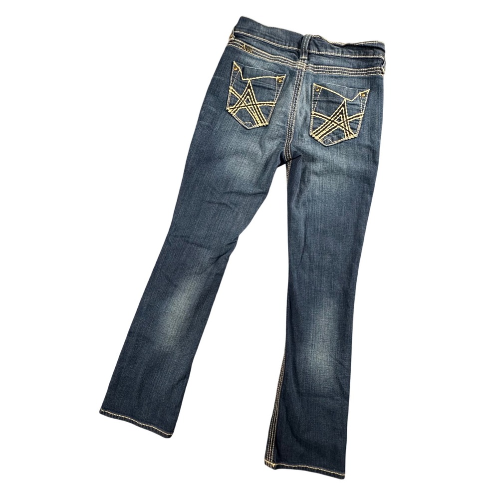 Ariat‎ Turquoise Bootcut Jeans Women 26R Dark Wash Western Rodeo Embellished
